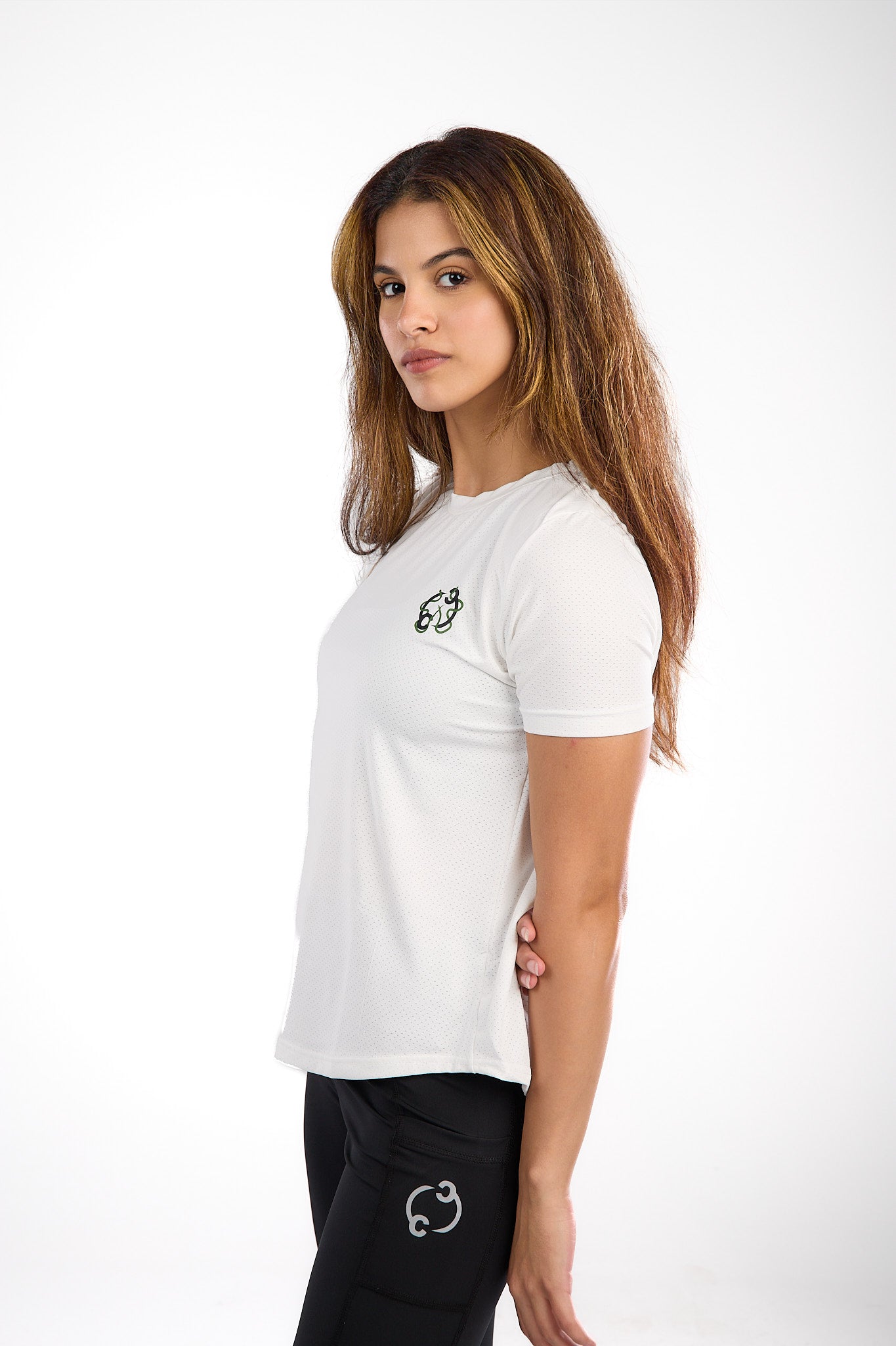 White Short Sleeve T-Shirt Snake Logo design