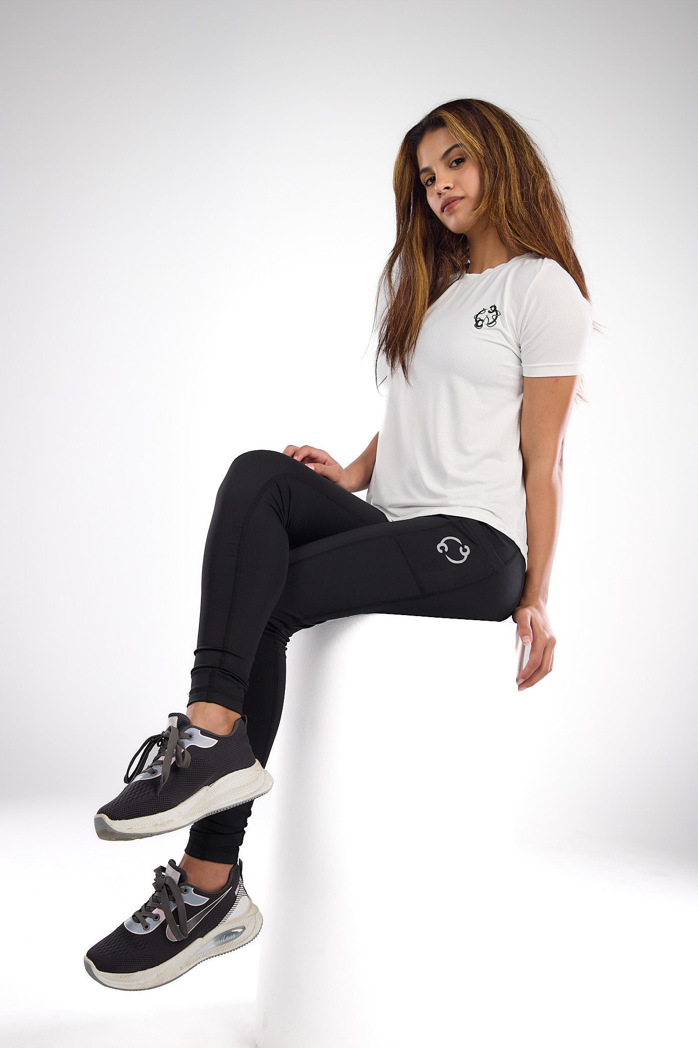 White Short Sleeve T-Shirt Snake Logo design