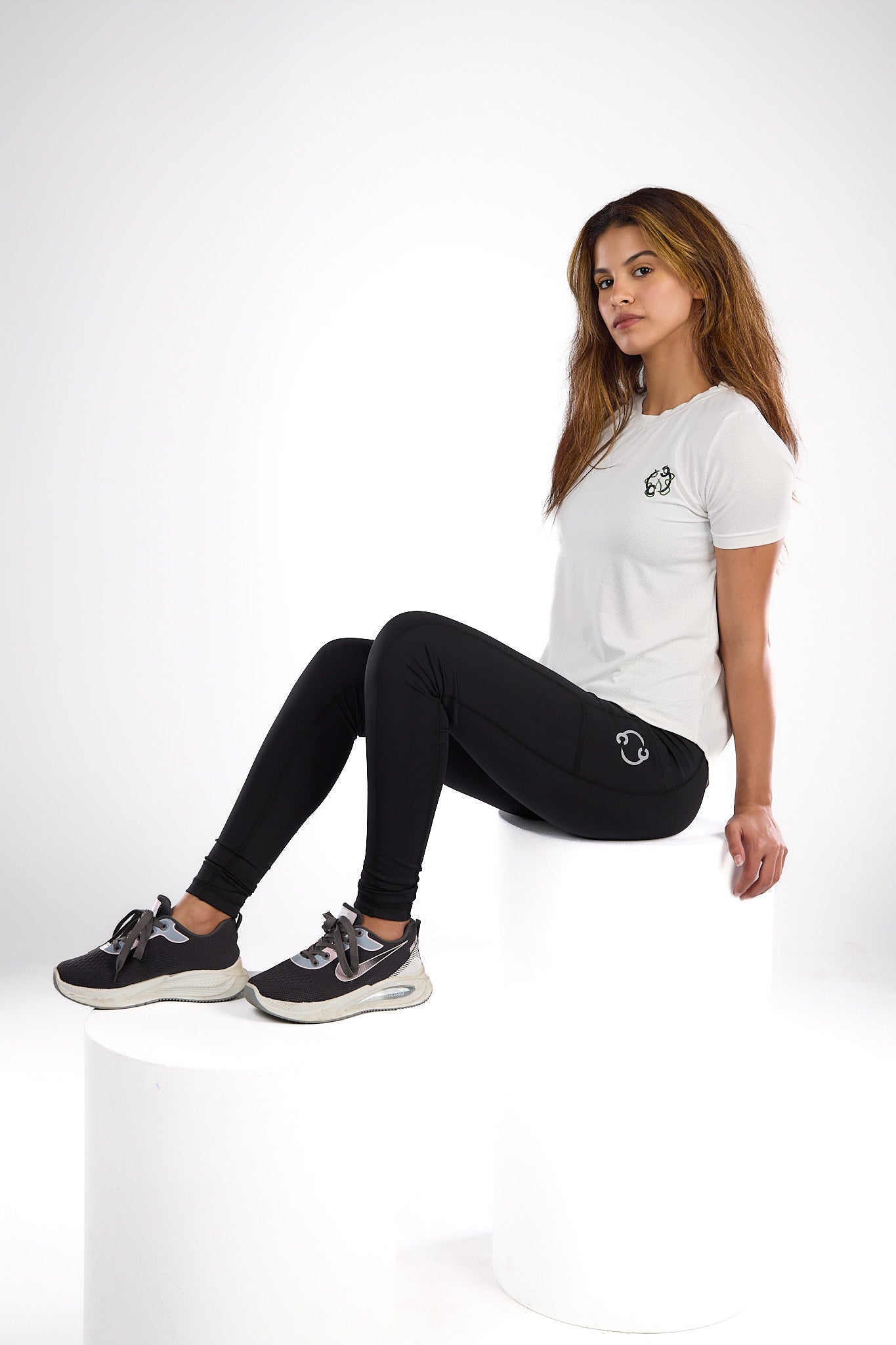 White Short Sleeve T-Shirt Snake Logo design